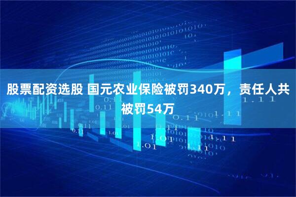 股票配资选股 国元农业保险被罚340万，责任人共被罚54万